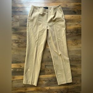 Talbots Heritage Tan Straight Leg Pants Career Preppy Size 8